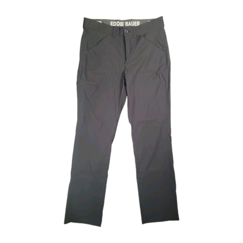 Eddie Bauer Rainier Tech Pants Mens 32x34 Black Stretch Hiking Outdoor Cargo